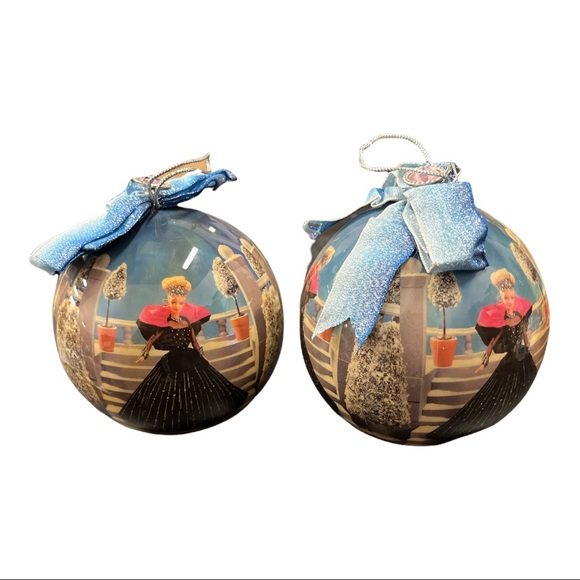 Barbie Holiday Vintage Barbie Large Decoupage Christmas Ornaments